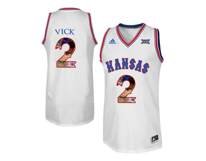 Youth Kansas Jayhawks #2 Lagerald Vick Replica College Basketball Jersey White