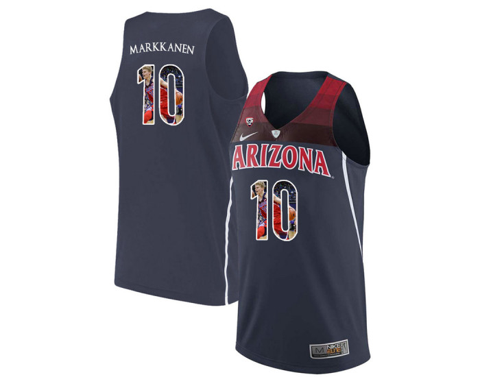 Youth Arizona Wildcats #10 Lauri Markkanen Authentic College Basketball Jersey Navy