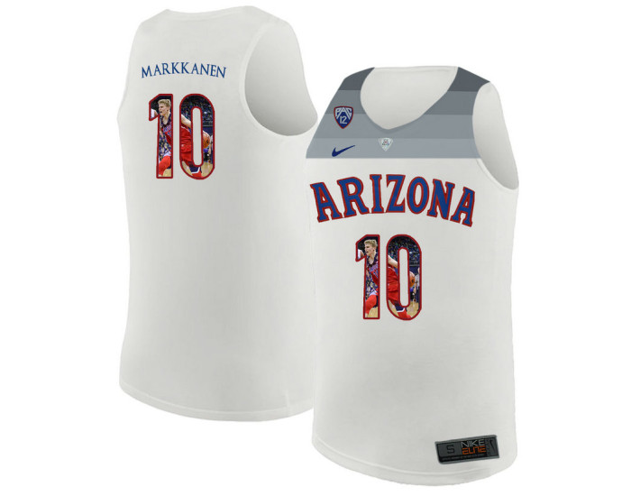 Youth Arizona Wildcats #10 Lauri Markkanen Authentic College Basketball Jersey White