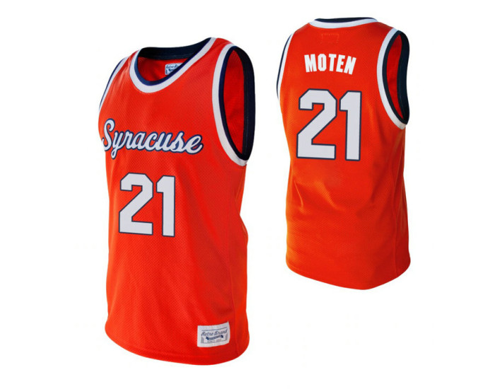 Syracuse Orange #21 Lawrence Moten Orange Authentic College Basketball Jersey
