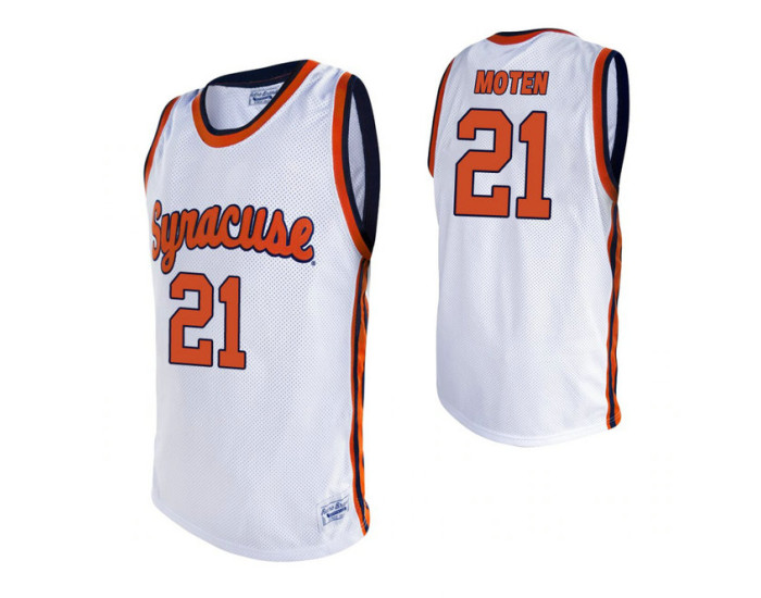 Syracuse Orange #21 Lawrence Moten White Authentic College Basketball Jersey