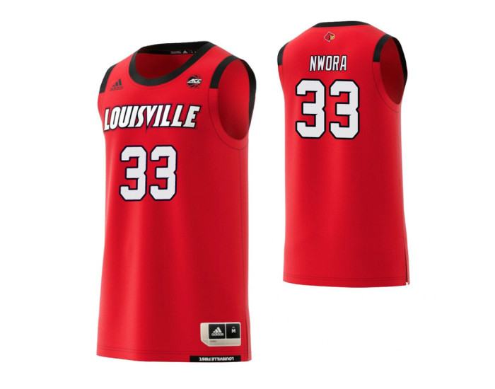 Youth Louisville Cardinals #33 Jordan Nwora Authentic College Basketball Jersey Red