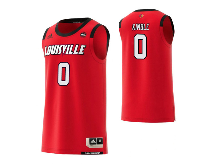 Louisville Cardinals #0 Lamarr Kimble Authentic College Basketball Jersey Red