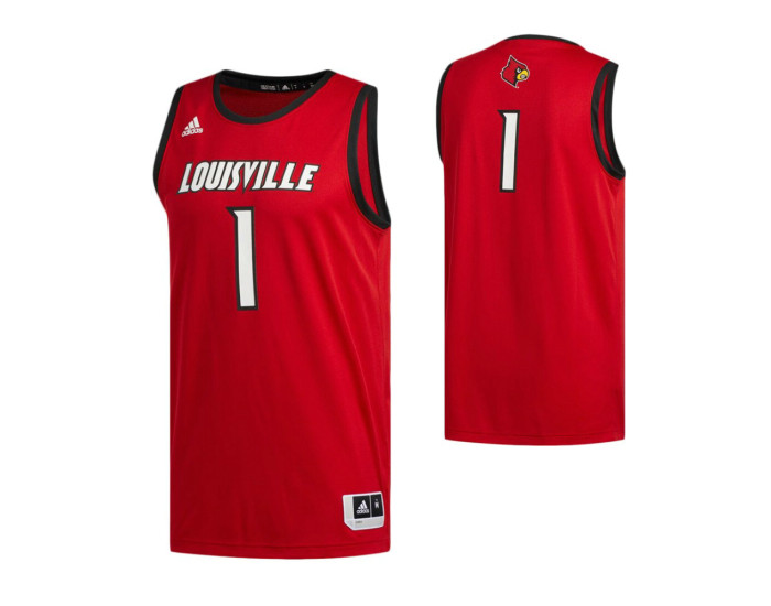 Louisville Cardinals #1 Basketball Authentic College Basketball Jersey Red