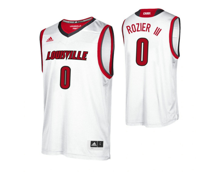 Louisville Cardinals #0 Terry Rozier III Authentic College Basketball Jersey White
