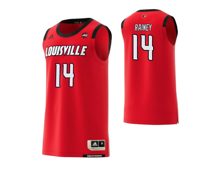 Louisville Cardinals #14 Will Rainey Authentic College Basketball Jersey Red