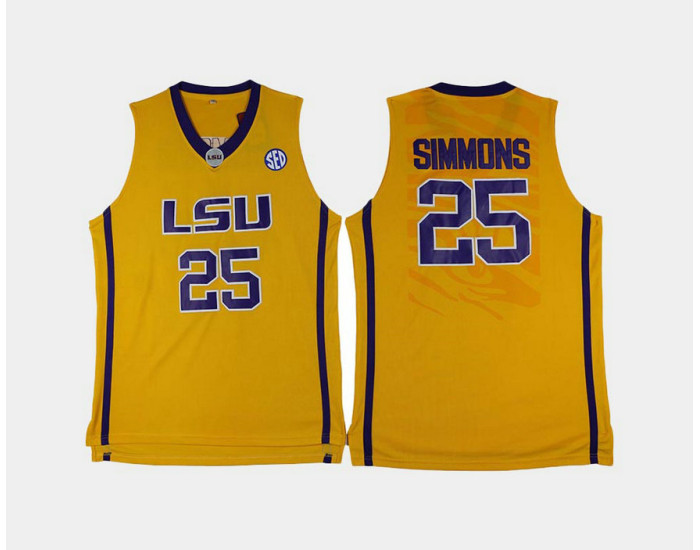 Youth LSU Tigers #25 Ben Simmons Gold Home Authentic College Basketball Jersey