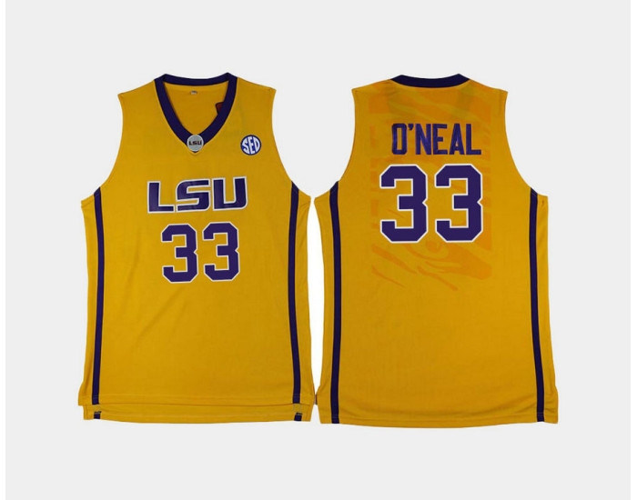 Youth LSU Tigers #33 Shaquille O'Neal Gold Home Authentic College Basketball Jersey