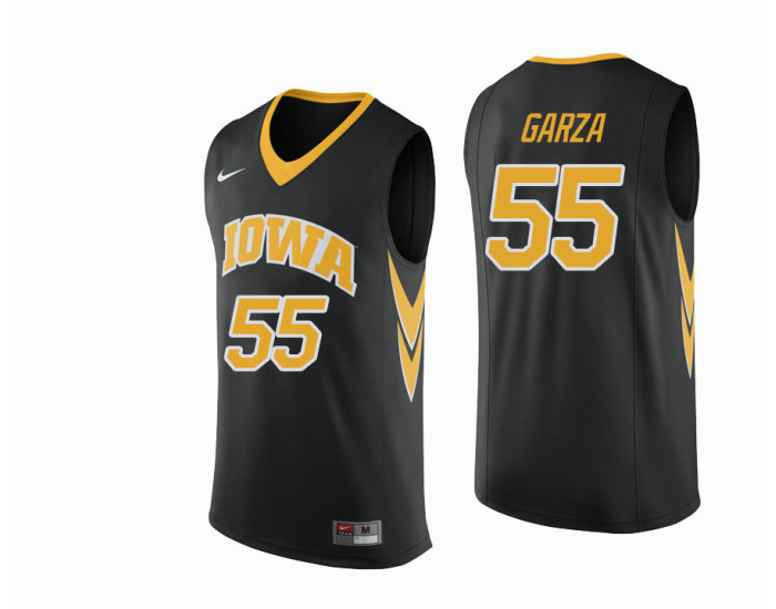 Youth Iowa Hawkeyes #55 Luka Garza Authentic College Basketball Jersey Black