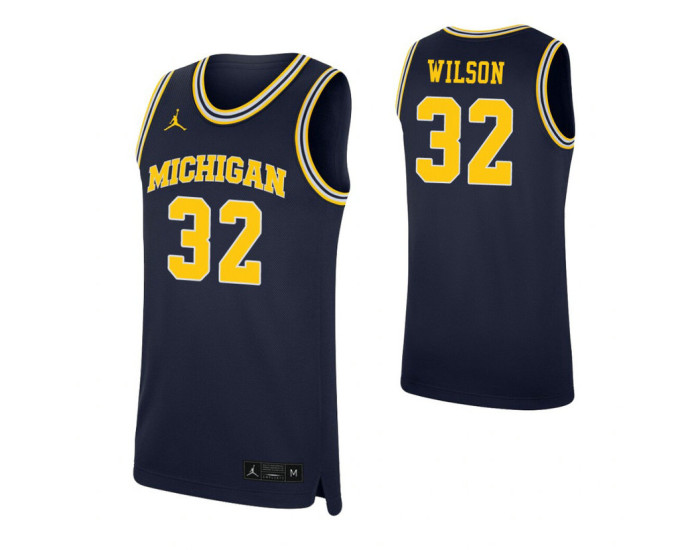 Luke Wilson Authentic College Basketball Jersey Navy Michigan Wolverines
