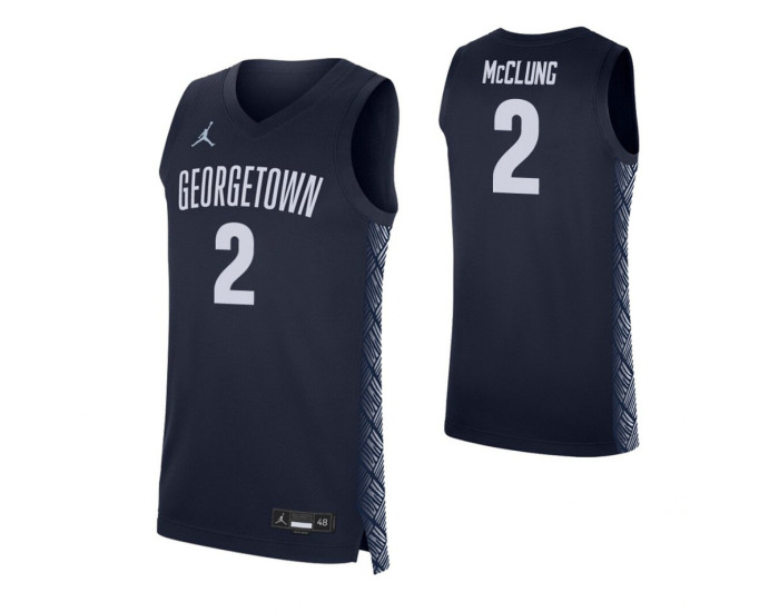Mac McClung Georgetown Hoyas Navy Authentic College Basketball Jersey