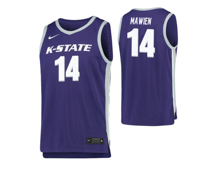 Makol Mawien Replica College Basketball Jersey Purple Kansas State Wildcats