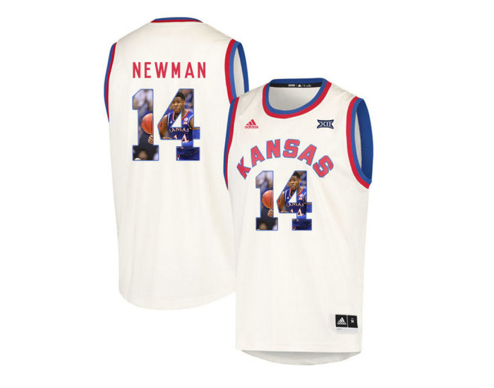 Kansas Jayhawks #14 Malik Newman Authentic College Basketball Jersey Cream