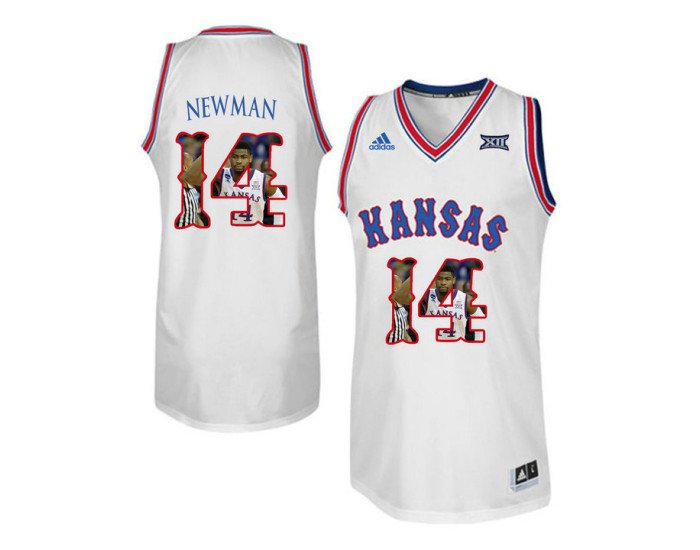 Kansas Jayhawks #14 Malik Newman Replica College Basketball Jersey White