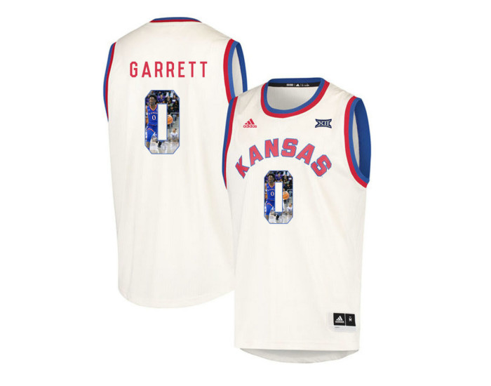 Youth Kansas Jayhawks #0 Marcus Garrett Authentic College Basketball Jersey Cream