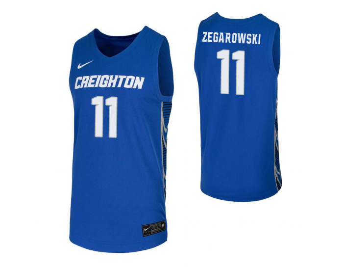 Youth Marcus Zegarowski Authentic College Basketball Jersey Royal Creighton Bluejays