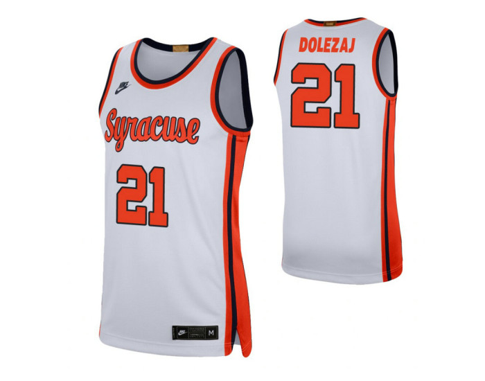Syracuse Orange 21 Marek Dolezaj Retro Limited Authentic College Basketball Jersey White