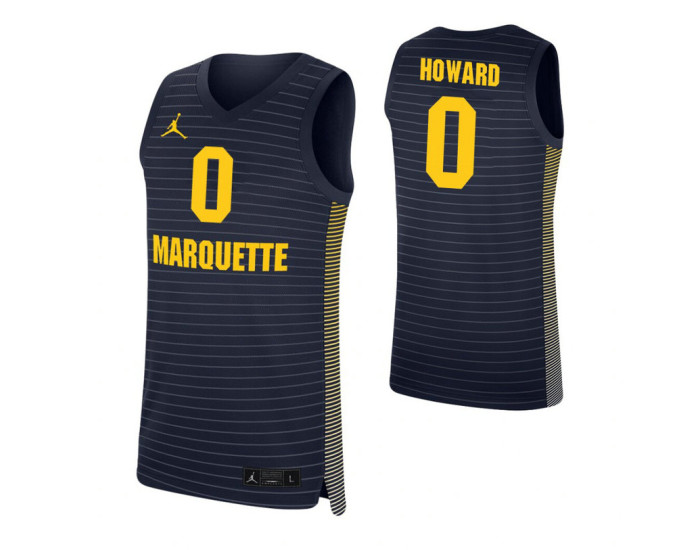 Youth Marquette Golden Eagles Markus Howard Authentic College Basketball Jersey Navy