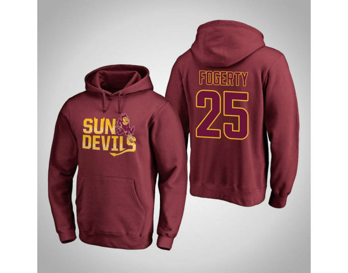 Arizona State Sun Devils #25 Grant Fogerty Men's Maroon Team Hometown Collection Pullover Hoodie