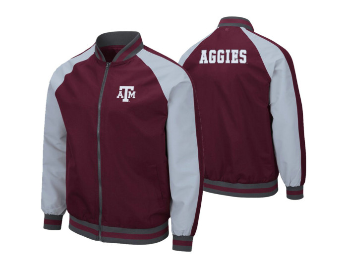 Texas A&amp;M Aggies Maroon Kent Full-Zip Bomber Jacket