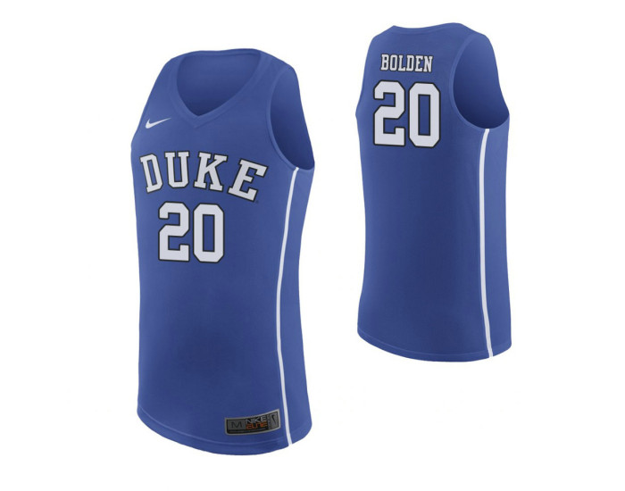 Duke Blue Devils #20 Marques Bolden Authentic College Basketball Jersey Royal