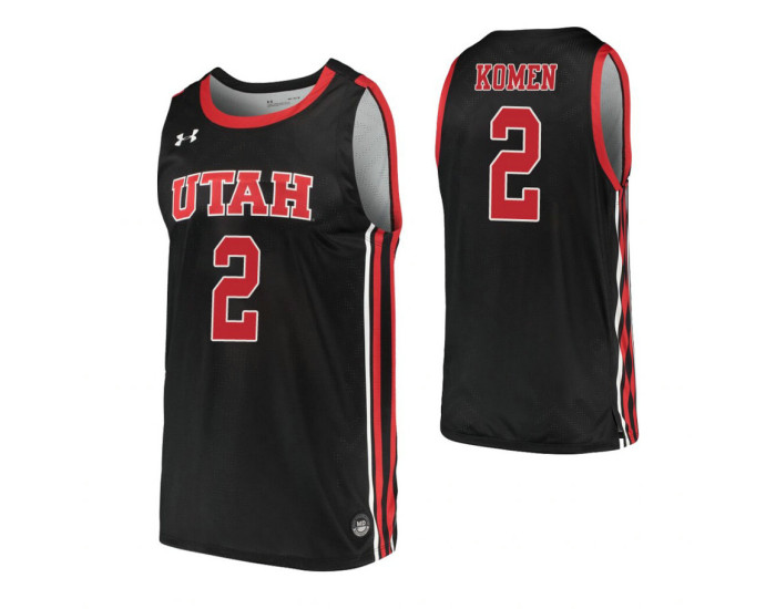 Utah Utes #2 Matt Van Komen Black Authentic College Basketball Jersey