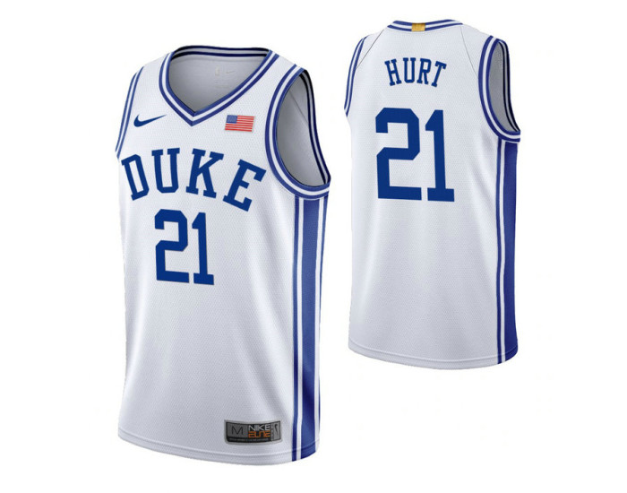 Youth Duke Blue Devils #21 Matthew Hurt White Replica College Basketball Jersey