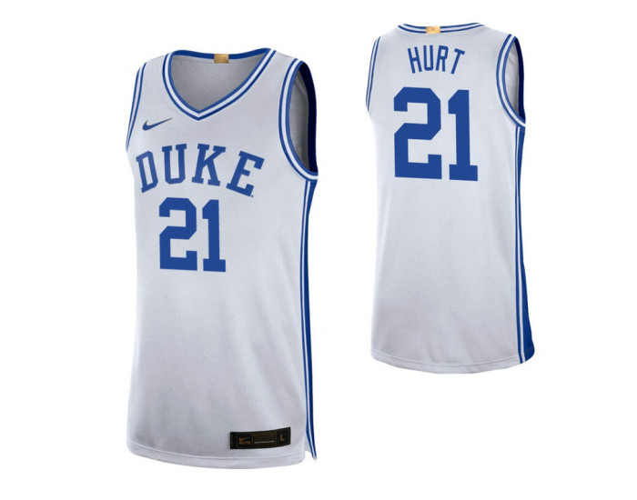Youth Duke Blue Devils #21 Matthew Hurt White Authentic College Basketball Jersey