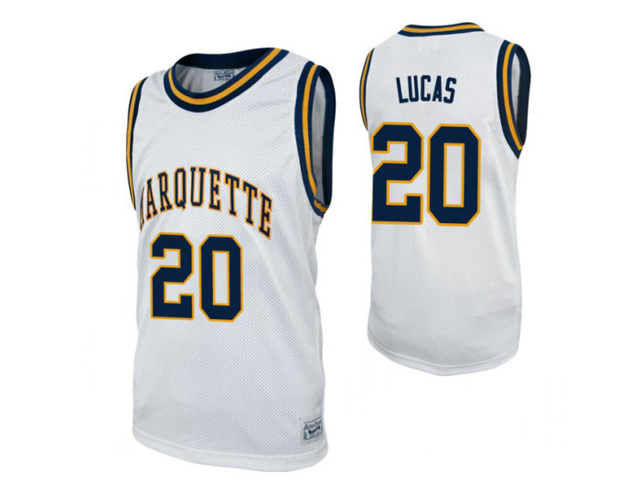 Youth Marquette Golden Eagles 20 Maurice Lucas Alumni Authentic College Basketball Jersey White