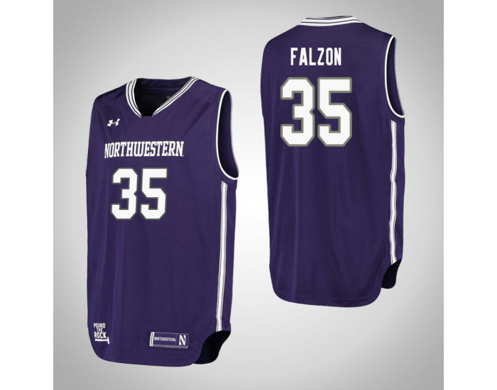 Youth Northwestern Wildcats #35 Aaron Falzon Performance Authentic College Basketball Jersey Purple