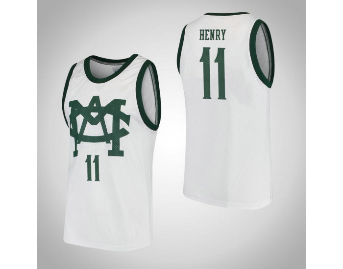 Youth Michigan State Spartans #11 Aaron Henry Vault MAC Replica College Basketball Jersey White