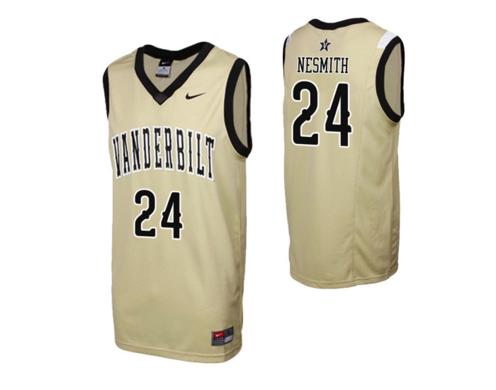Vanderbilt Commodores #24 Aaron Nesmith Gold Authentic College Basketball Jersey