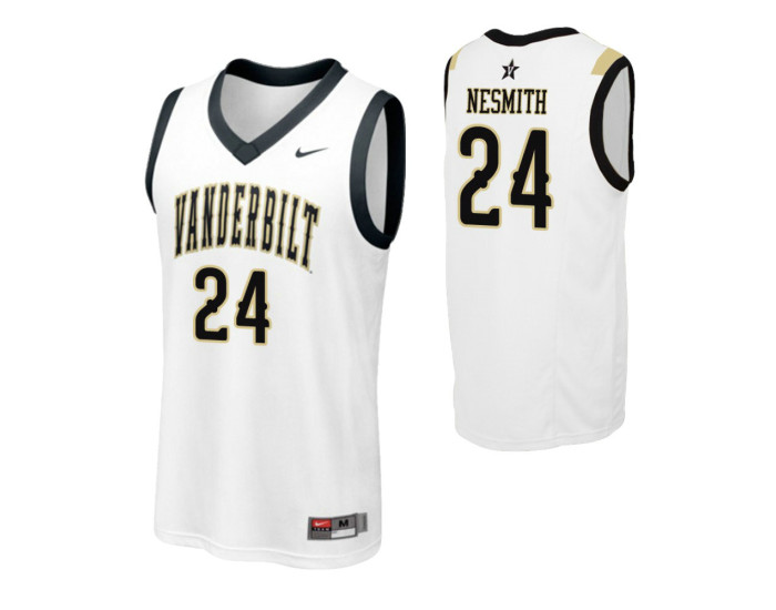 Vanderbilt Commodores #24 Aaron Nesmith White Authentic College Basketball Jersey