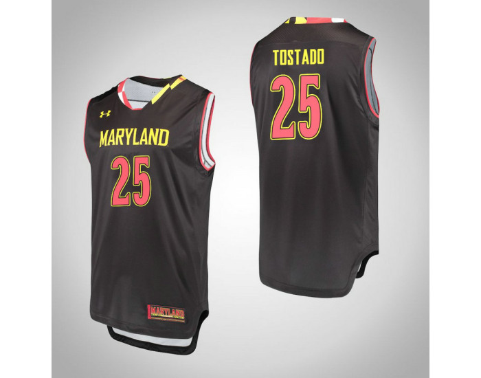 Youth Maryland Terrapins #25 Alex Tostado Authentic College Basketball Jersey Black