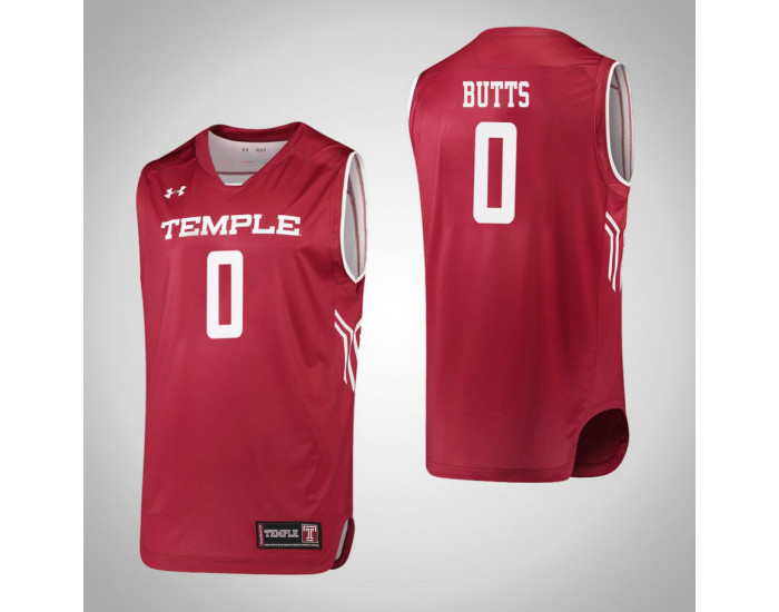 Temple Owls #0 Alliya Butts Authentic College Basketball Jersey Red