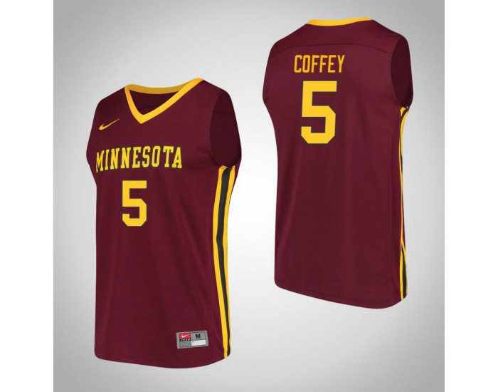 Minnesota Golden Gophers #5 Amir Coffey Performance Authentic College Basketball Jersey Maroon