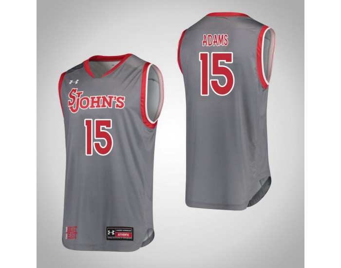 St. John'S Red Storm #15 Andrayah Adams Authentic College Basketball Jersey Gray