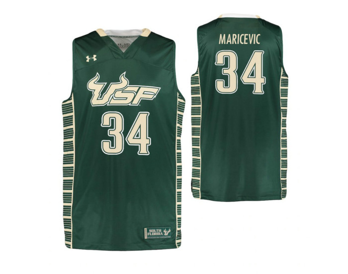 Youth South Florida Bulls #34 Antun Maricevic Authentic College Basketball Jersey Green