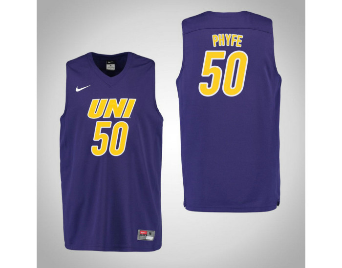 Northern Iowa Panthers #50 Austin Phyfe Authentic College Basketball Jersey Purple