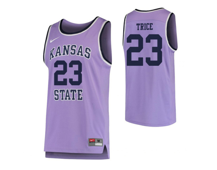 Youth Kansas State Wildcats #23 Austin Trice Authentic College Basketball Jersey Purple
