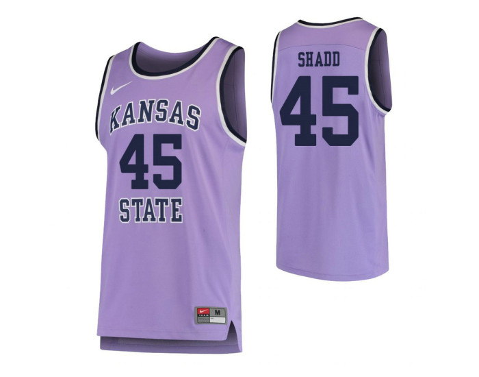 Youth Kansas State Wildcats #45 Nigel Shadd Authentic College Basketball Jersey Purple