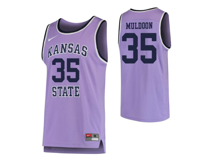 Youth Kansas State Wildcats #35 Patrick Muldoon Authentic College Basketball Jersey Purple