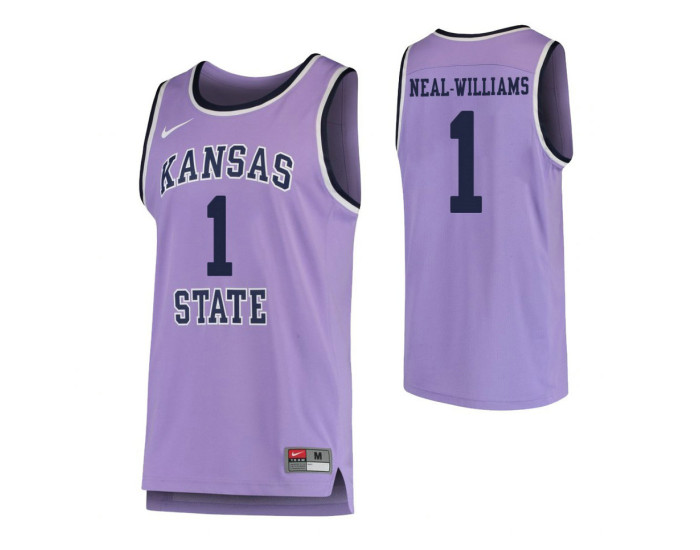 Youth Kansas State Wildcats #1 Shaun Neal-Williams Authentic College Basketball Jersey Purple