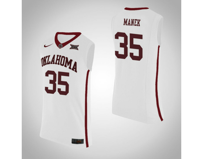 Oklahoma Sooners #35 Brady Manek Replica College Basketball Jersey White