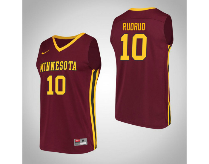 Minnesota Golden Gophers #10 Brady Rudrud Performance Authentic College Basketball Jersey Maroon