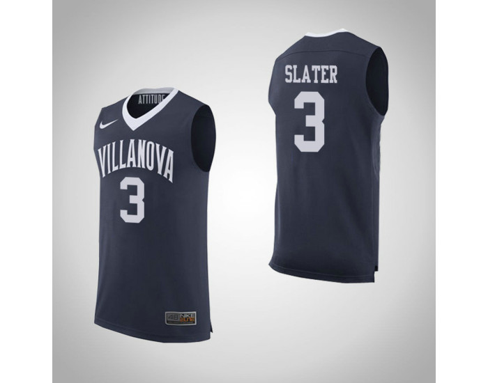Villanova Wildcats #3 Brandon Slater Home Authentic College Basketball Jersey Navy