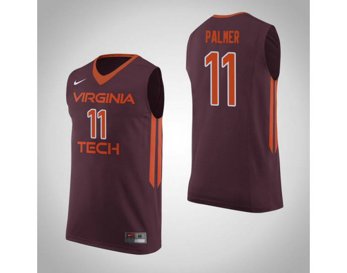 Youth Virginia Tech Hokies #11 Brendan Palmer Authentic College Basketball Jersey Maroon