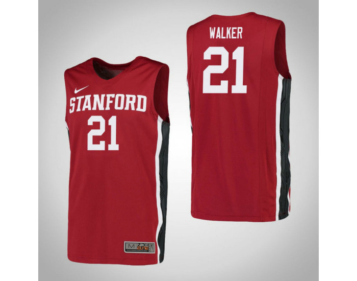 Stanford Cardinal #21 Cameron Walker Authentic College Basketball Jersey Red