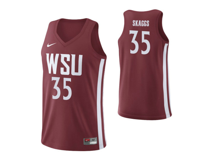 Youth Washington State Cougars #35 Carter Skaggs Home Authentic College Basketball Jersey Crimson