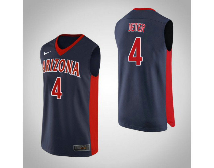 Arizona Wildcats #4 Chase Jeter Authentic College Basketball Jersey Navy